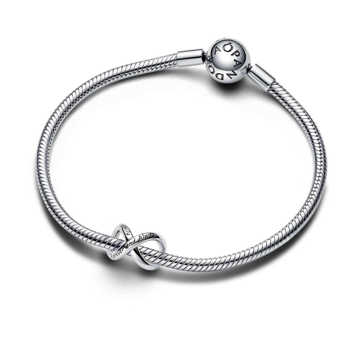 Pandora Charm Featuring Forever & Always Infinity