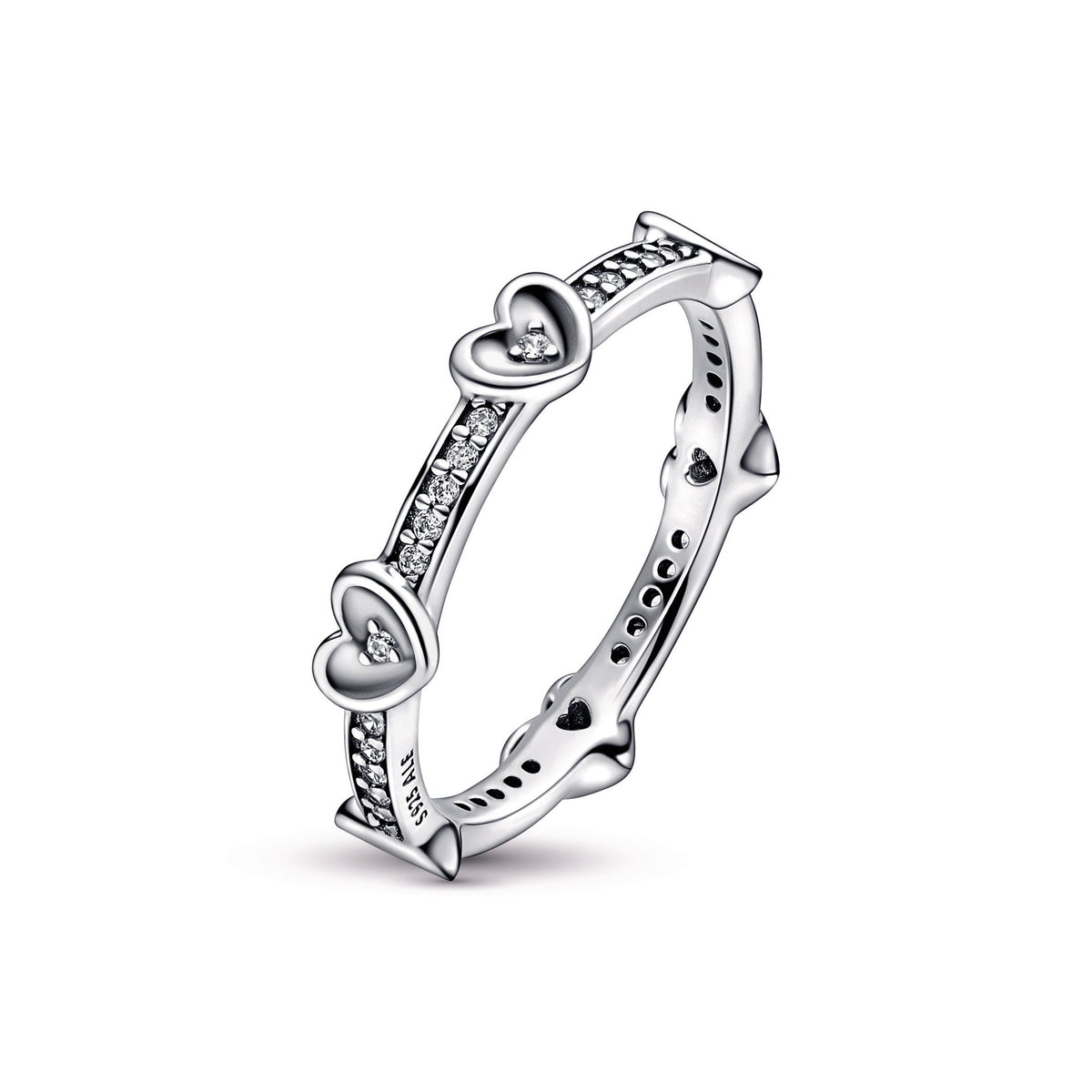Pandora Radiant Sparkling Hearts Ring