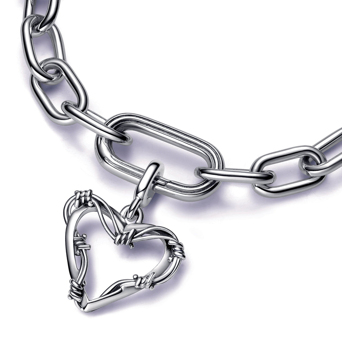 Pandora Charm Featuring ME Wire Heart Medallion