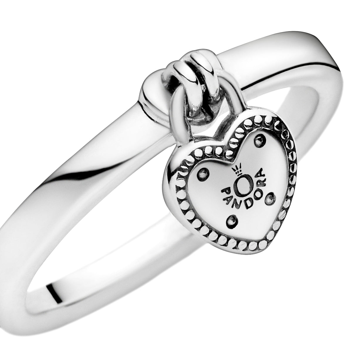 Pandora Ring Featuring Heart-Shaped Padlock