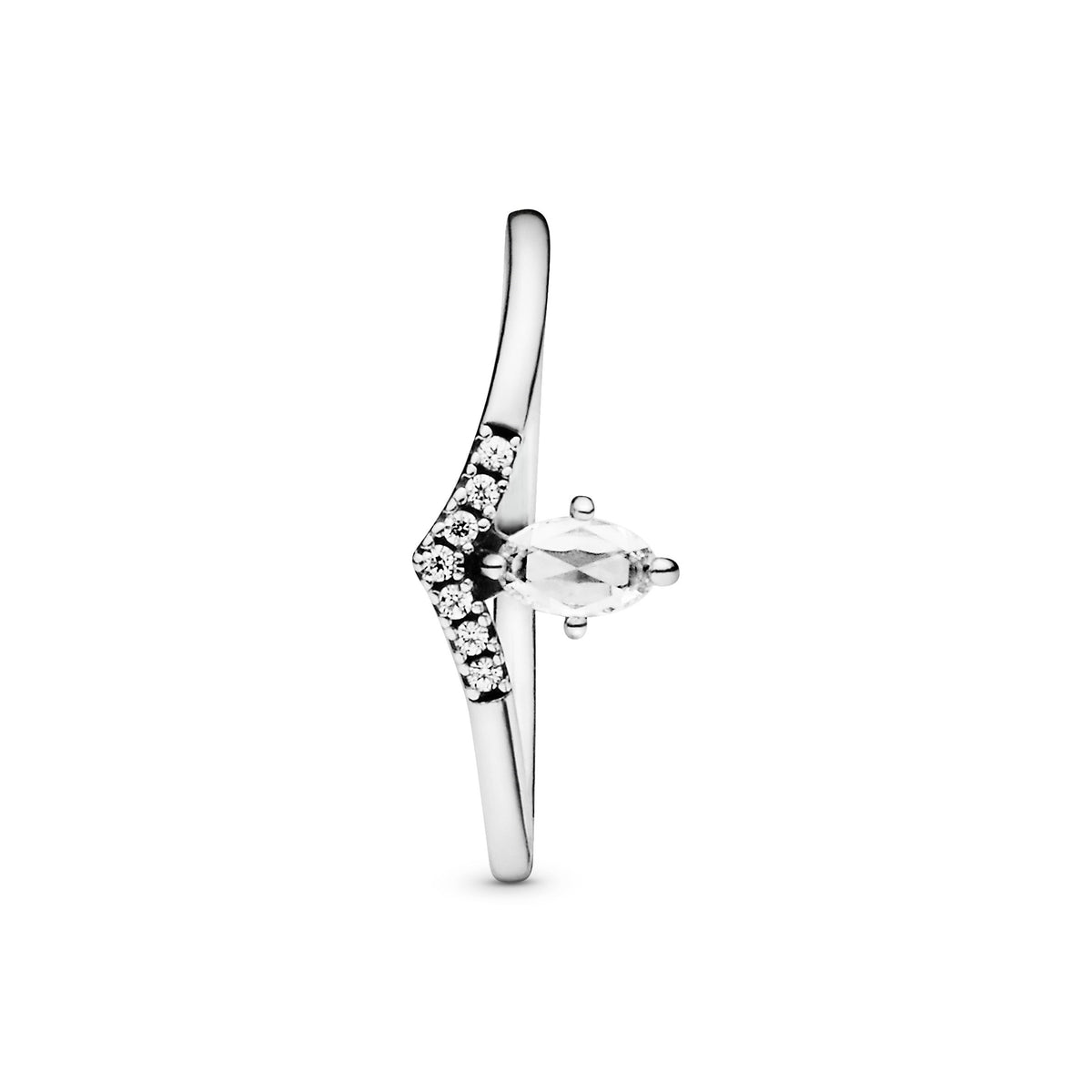 Pandora Ring Featuring Classic Wishbone