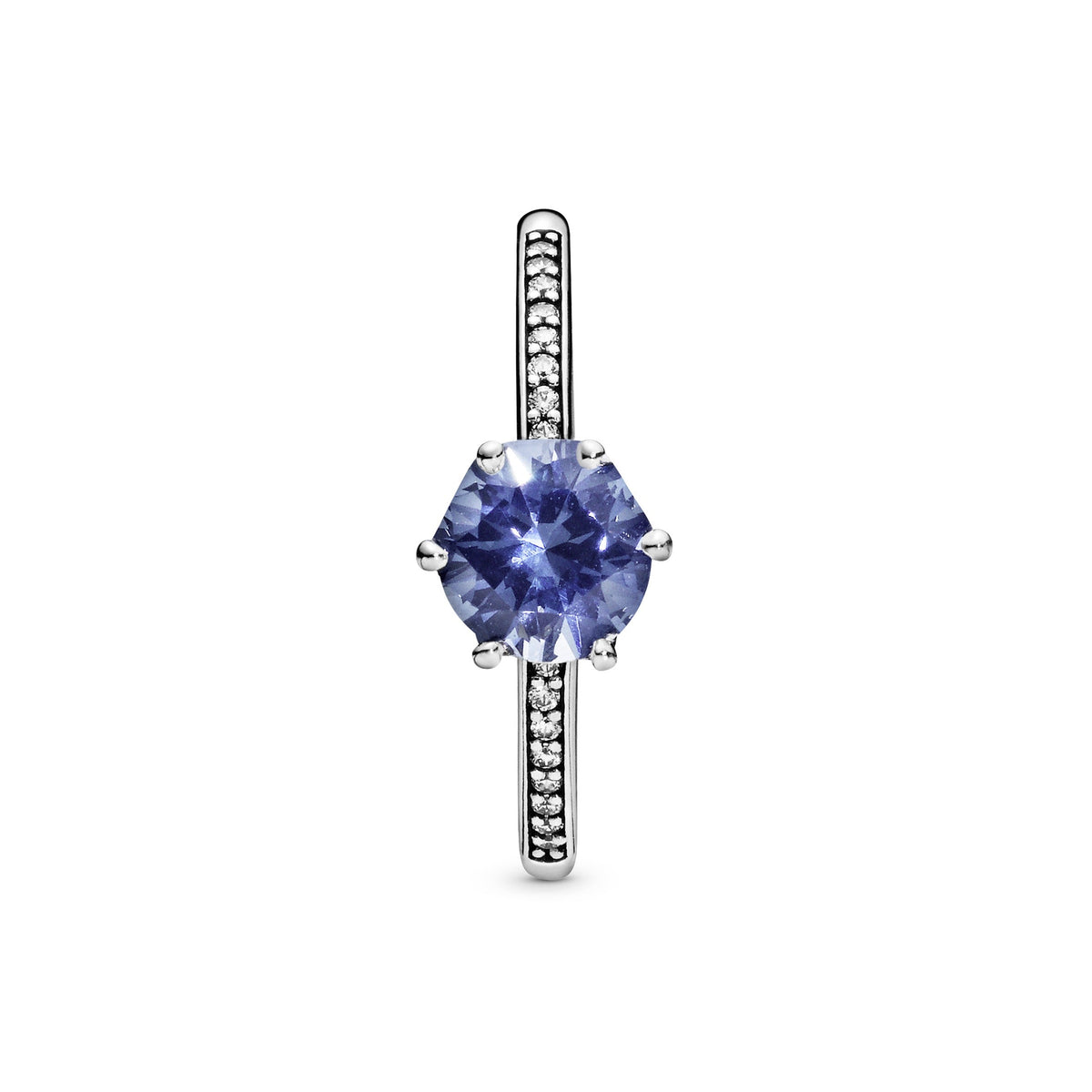 Pandora Blue Sparkling Crown Ring