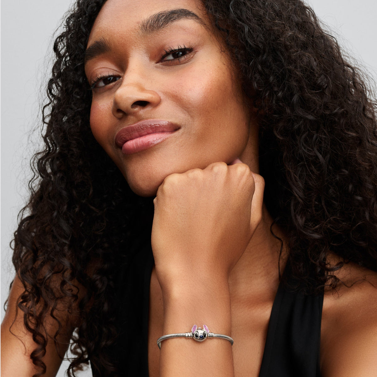 Pandora Bracelet Featuring Disney Stitch Snake Chain