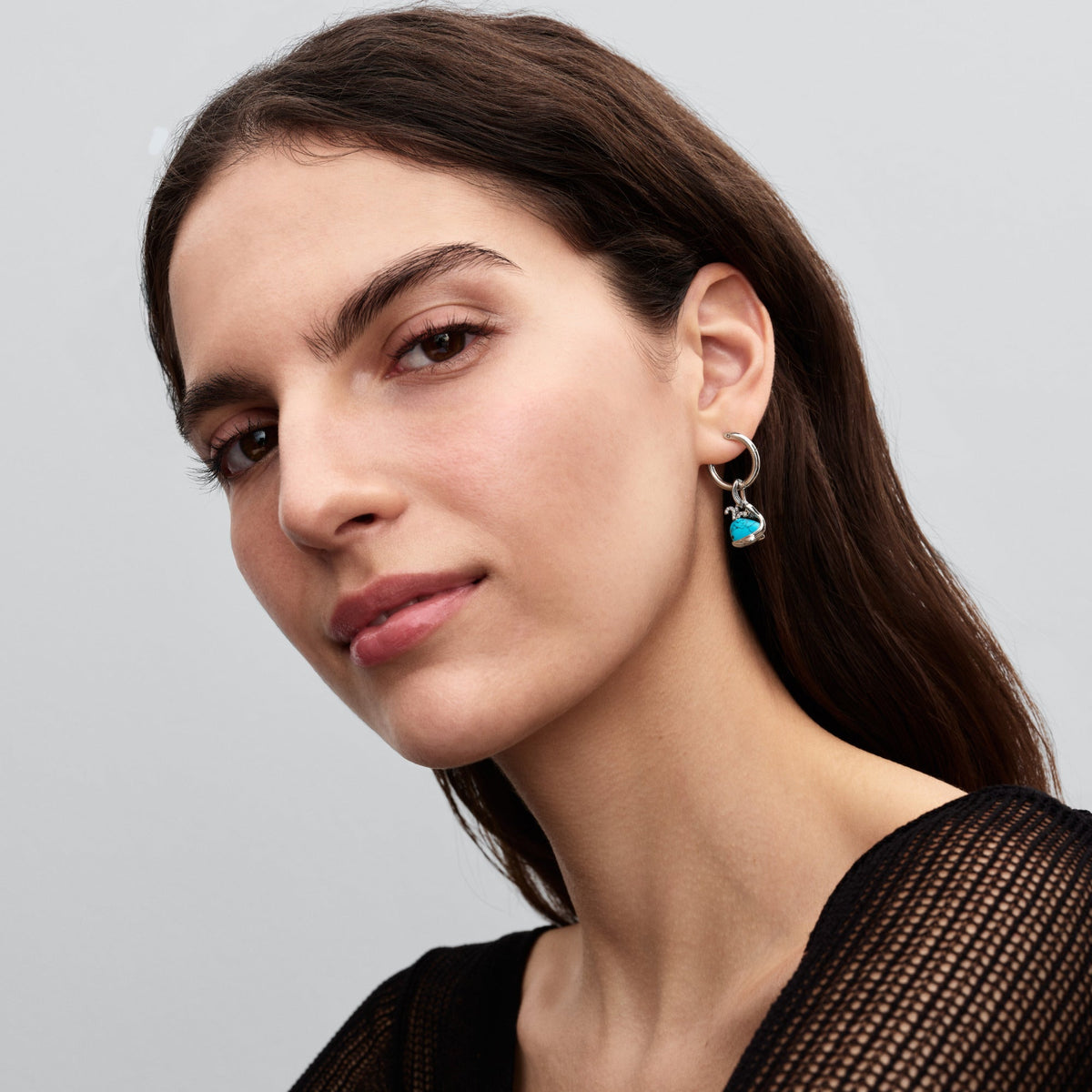 Pandora Charm Featuring Turquoise-colored Whale Dangle