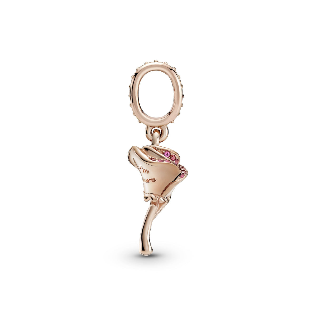 Pandora Charm Featuring Rose Flower Dangle
