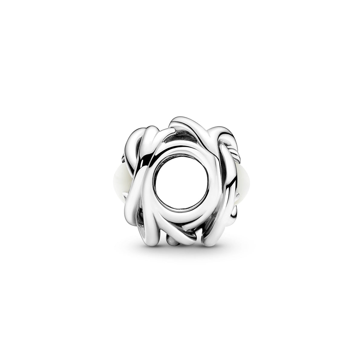 Pandora Charm Featuring White Mother of Pearl Eternity Circle
