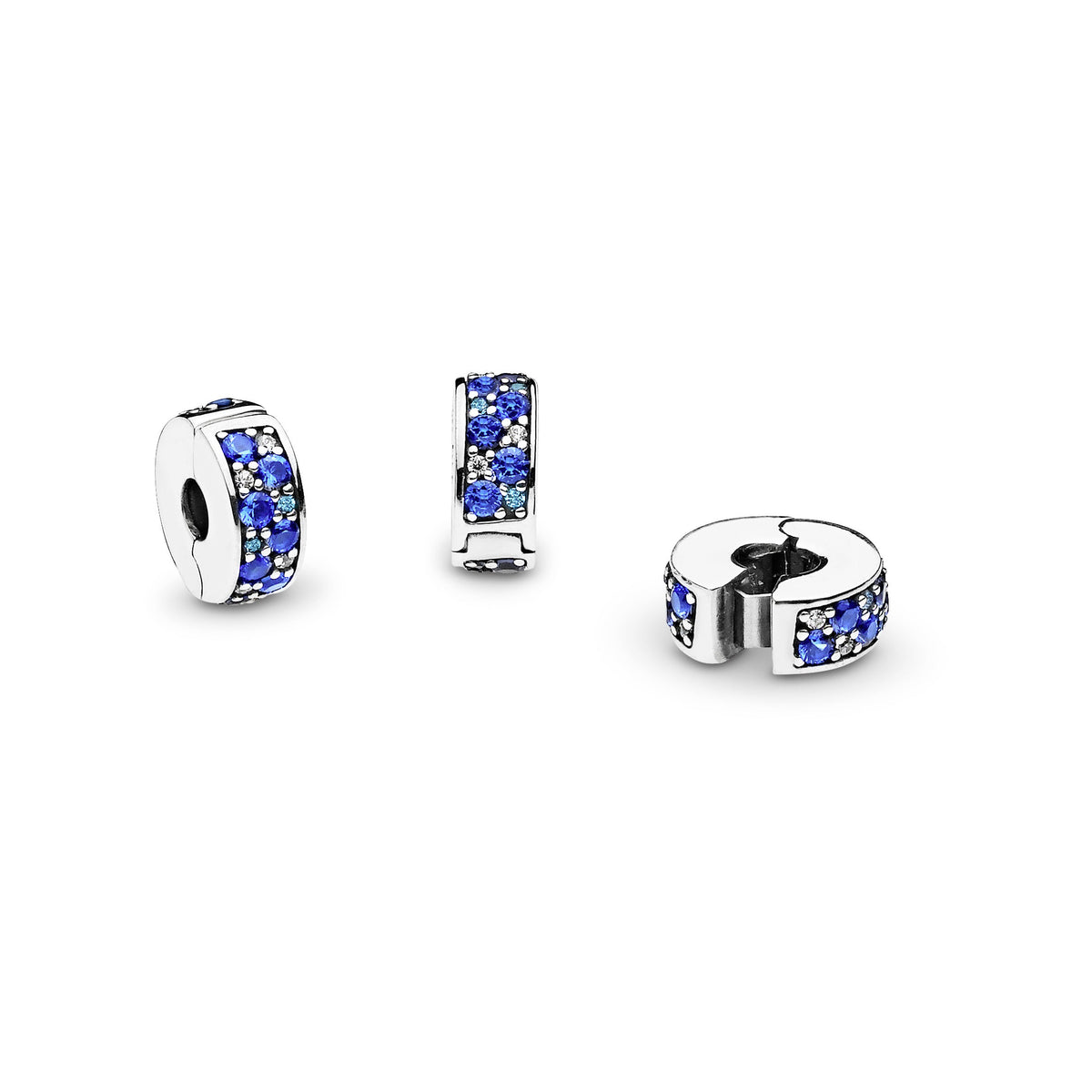 Pandora Blue Pavé Clip Charm