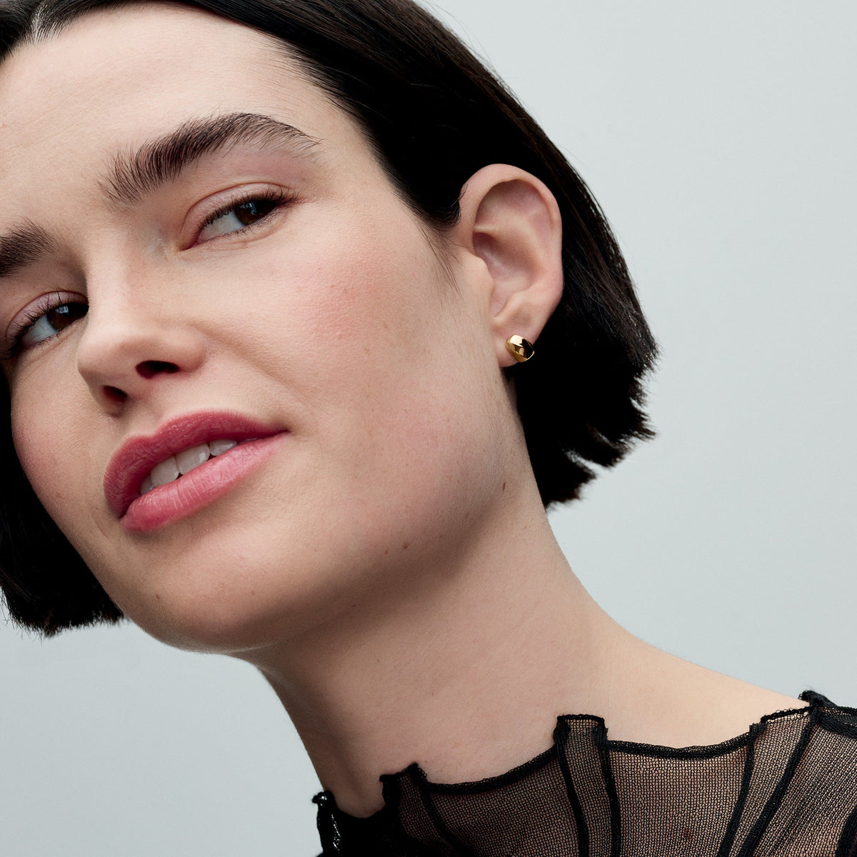 Pandora Earrings Featuring Organically Shaped Stud