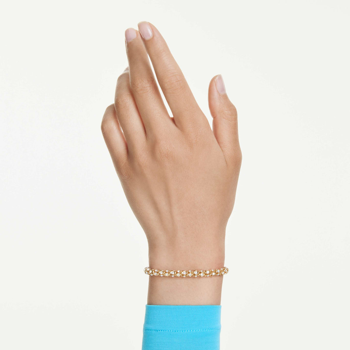 Swarovski Dextera bracelet with white round-cut accents and Stainless steel