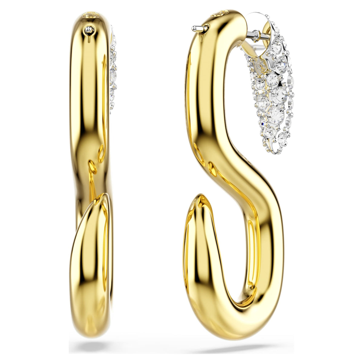 Swarovski Dextera earrings with white round-cut accents and a Mixed metal finish