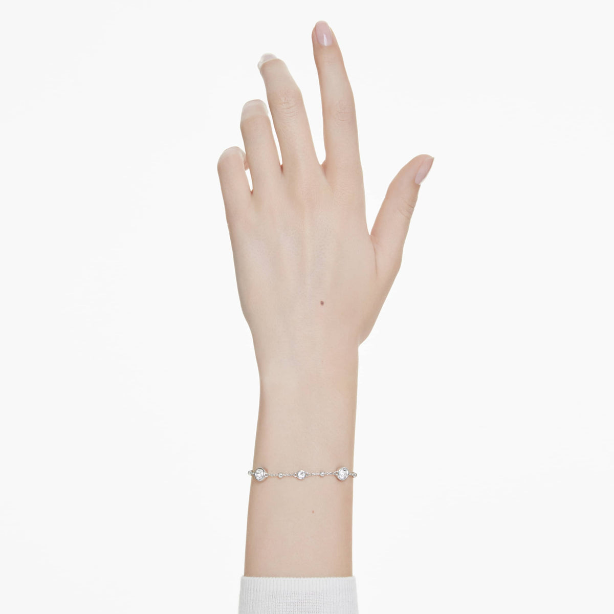 Swarovski Imber bracelet with white round-cut accents and an 18K rose gold finish