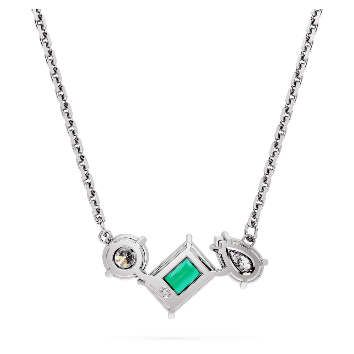 Swarovski Mesmera pendant Mixed cuts, Green, Rhodium plated