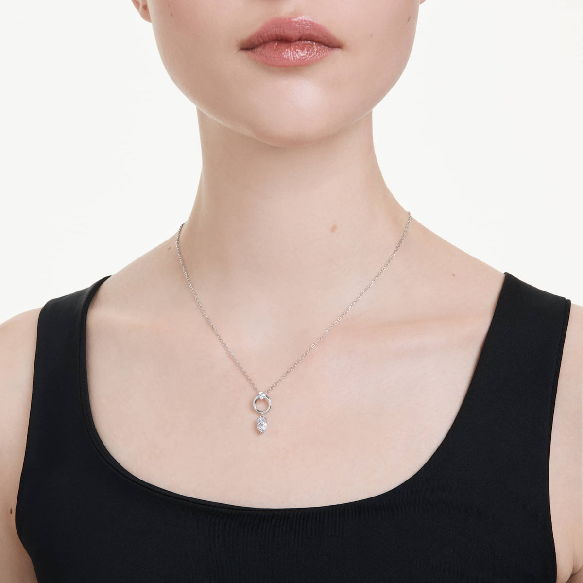 Swarovski Mesmera pendant Mixed cuts, Gray, Ruthenium plated