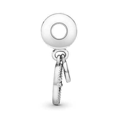 Pandora Charm Featuring Family tree silver dangle with 14k and clear cubic zirconia