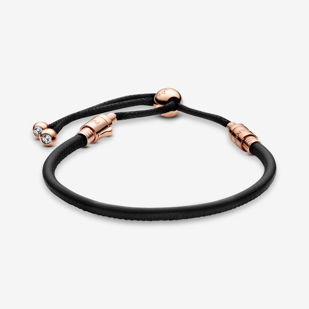 Pandora Bracelet Featuring Moments Leather Slider