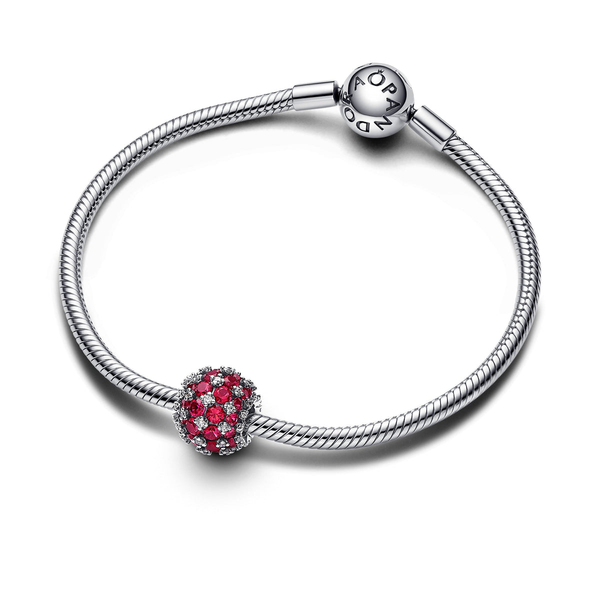 Pandora Sparkling Pavé Round Pink Charm
