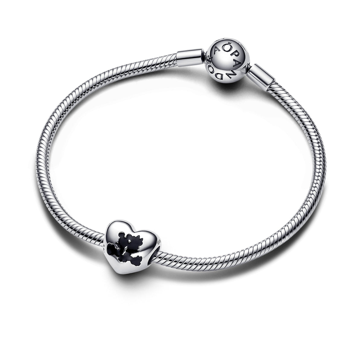 Pandora Charm Featuring Disney Mickey Mouse & Minnie Mouse Heart