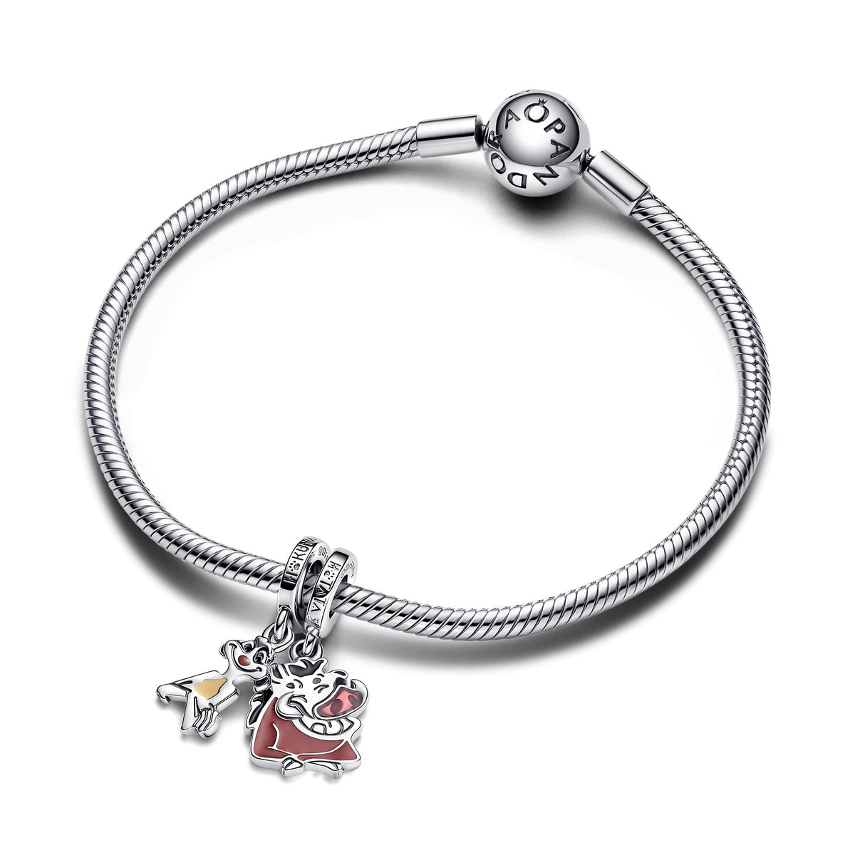 Pandora Charm Featuring Disney The Lion King Timon & Pumbaa Splittable Dangle