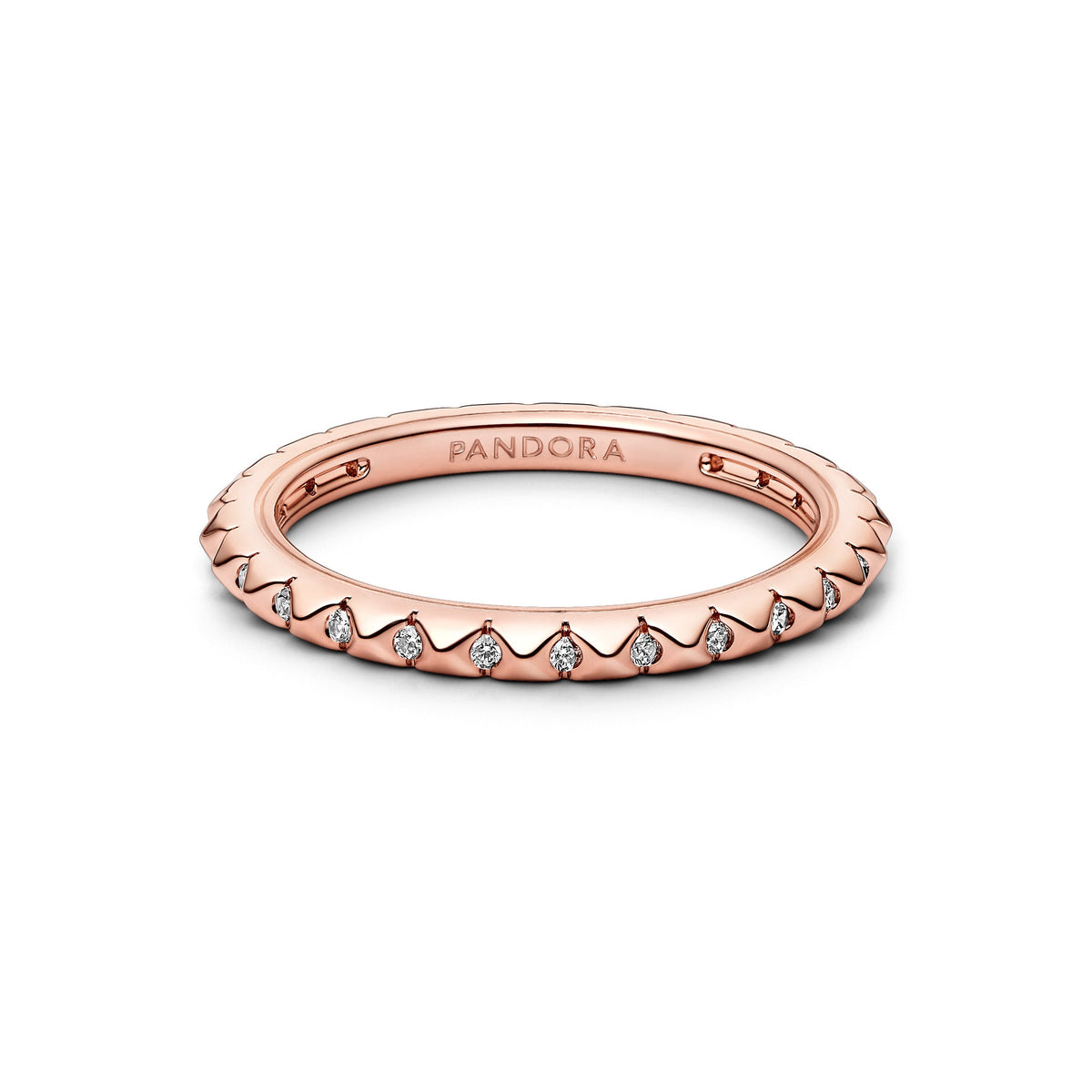 Pandora Ring Featuring ME Pyramids Ring - 14k Rose Gold Plated