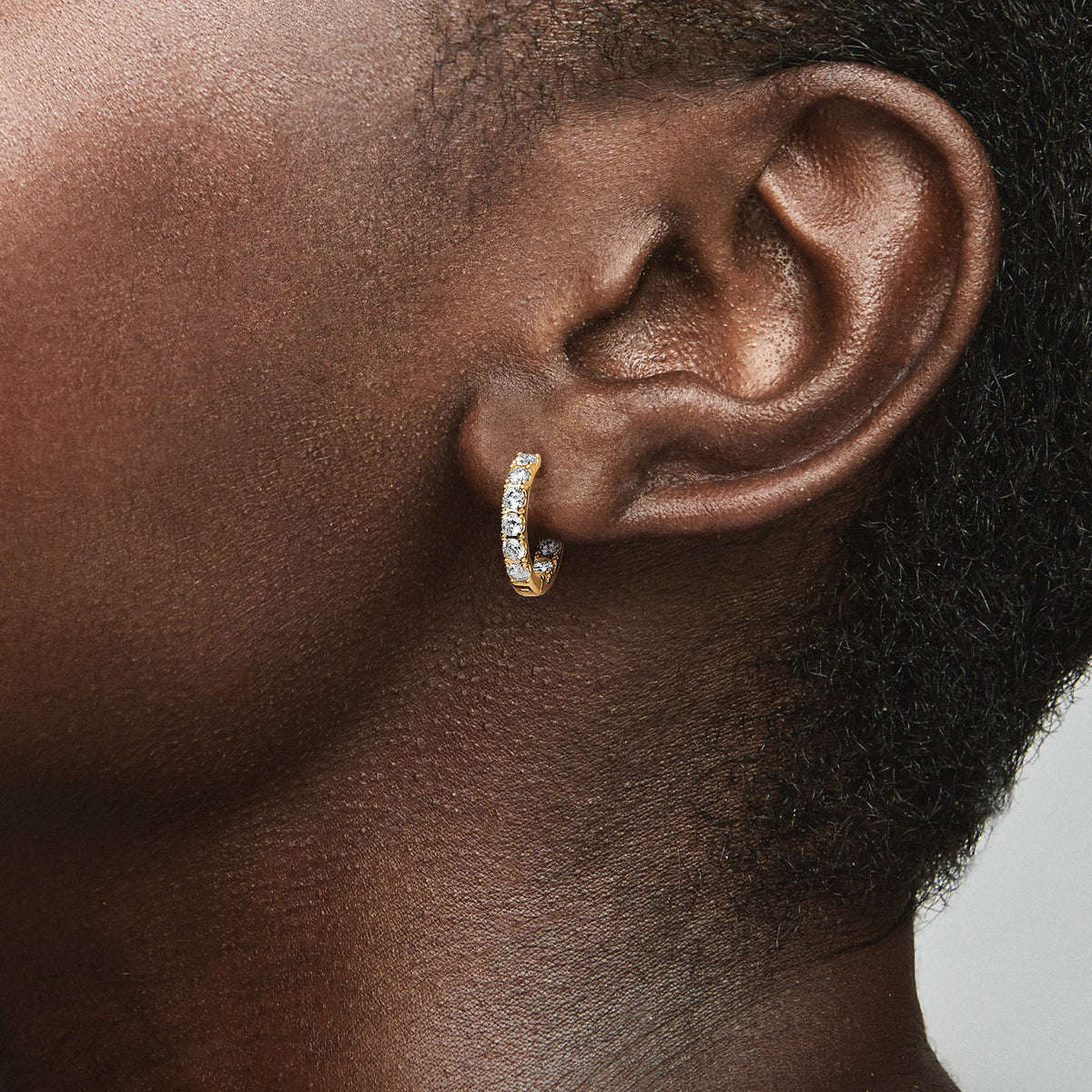 Pandora Earrings Featuring Sparkling Row Eternity Hoop