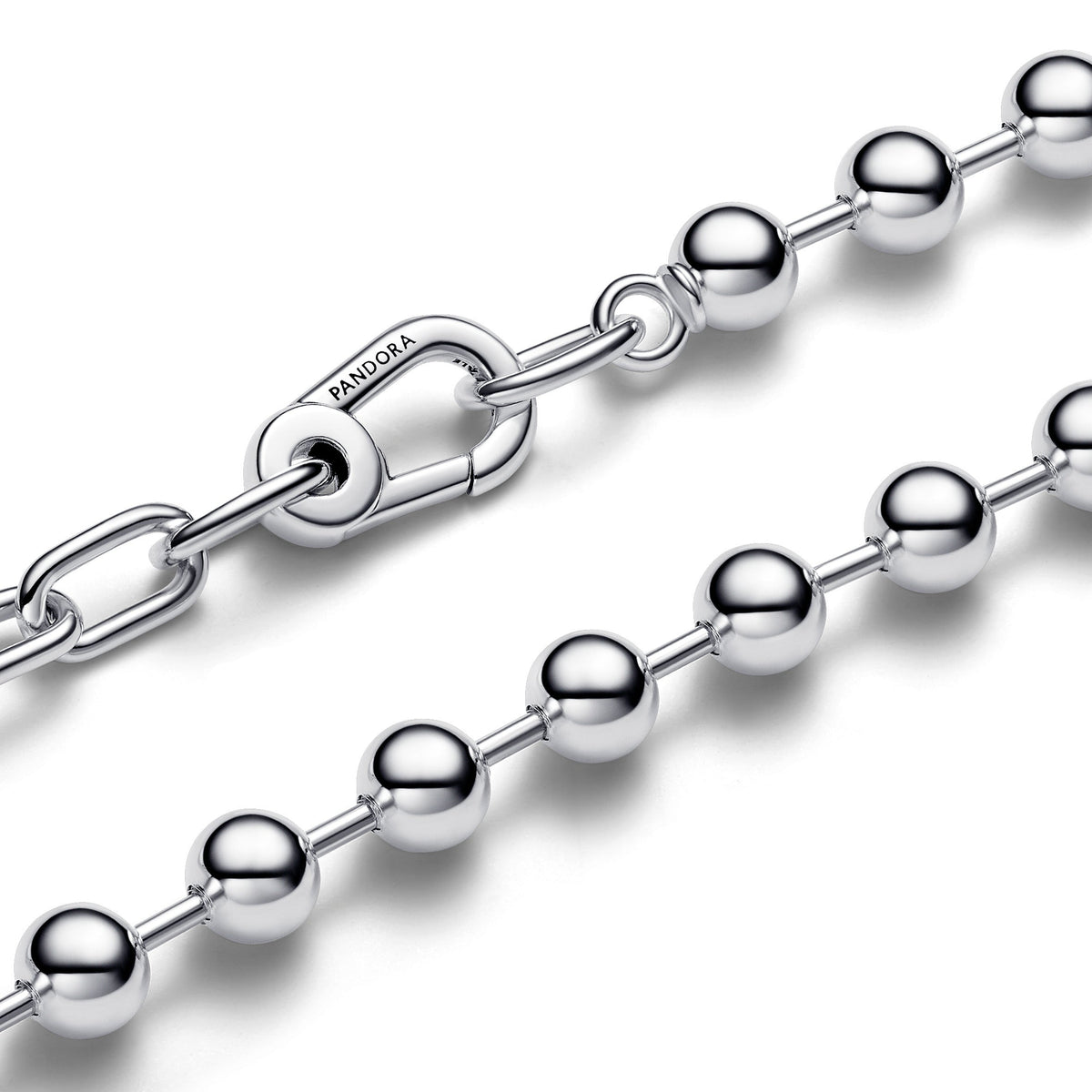 Pandora Necklace Featuring ME Metal Bead & Link