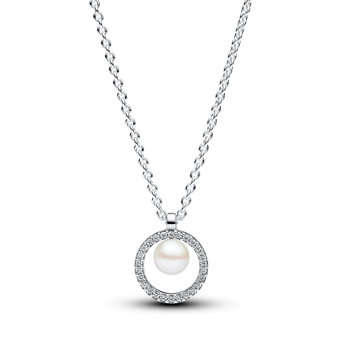 Pandora Jewelry Set Featuring Freshwater Cultured Pearl Timeless Necklace and Earrings Set