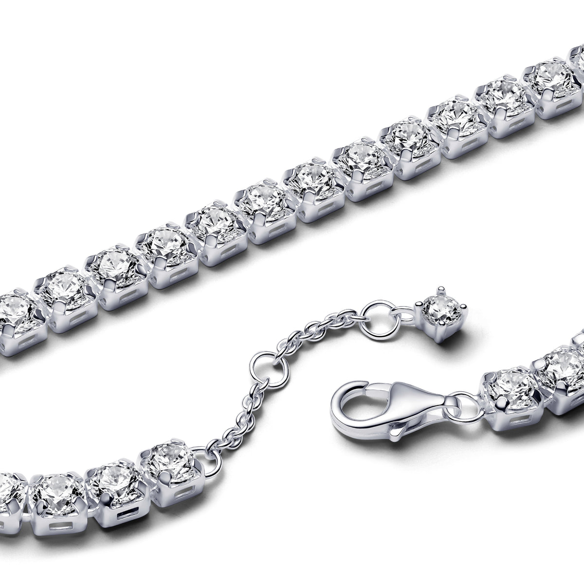 Pandora Bracelet Featuring Sparkling Bold Tennis