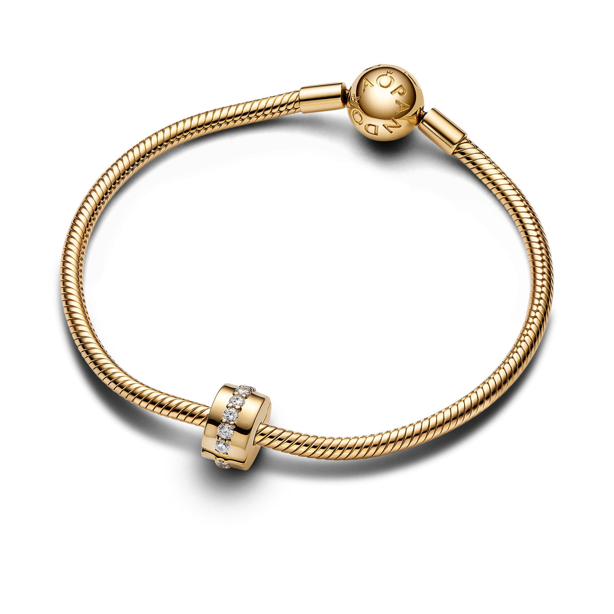 Pandora Charm Featuring Clear Sparkling Row Clip