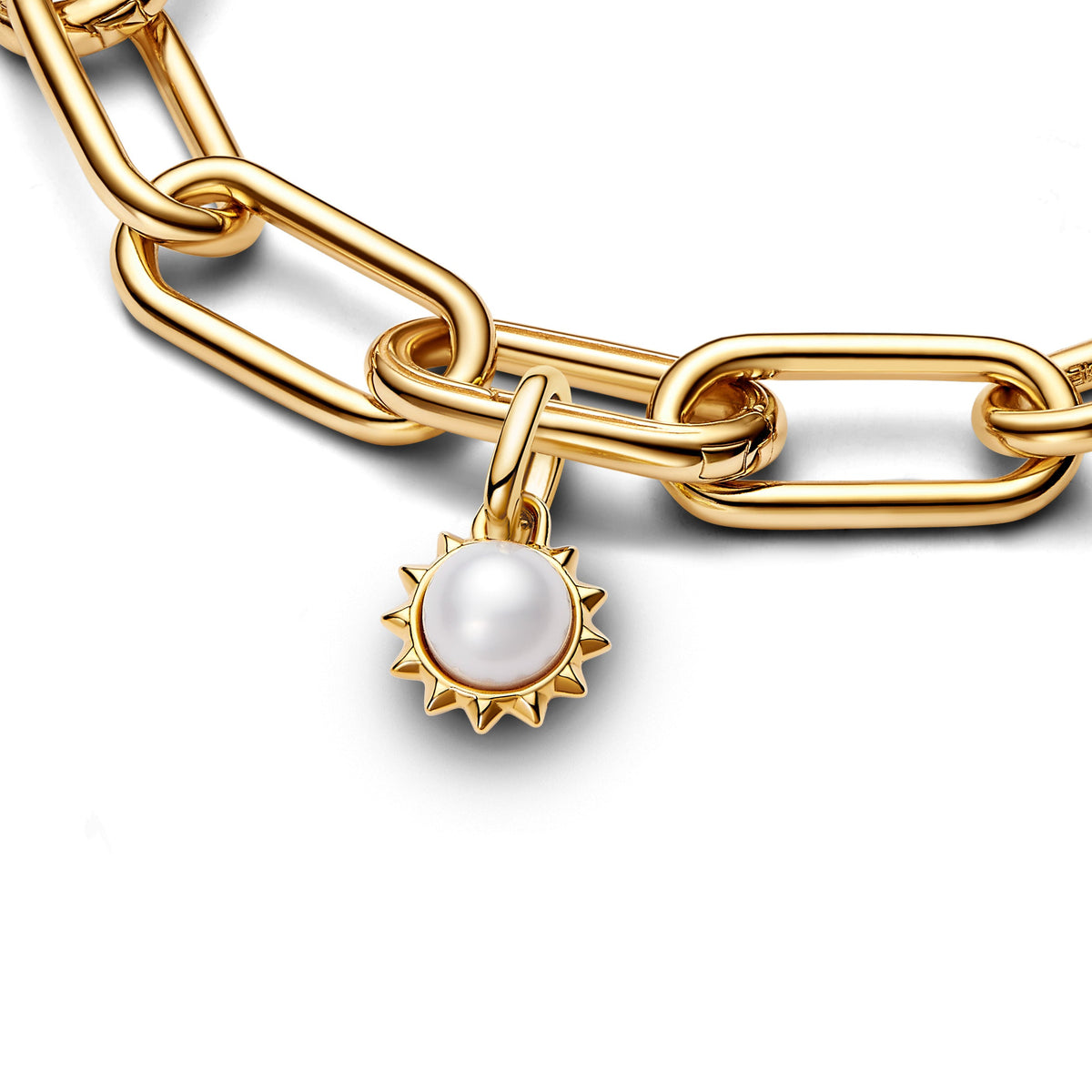 Pandora Charm Featuring ME Treated Freshwater Cultured Pearl Sun Mini Dangle