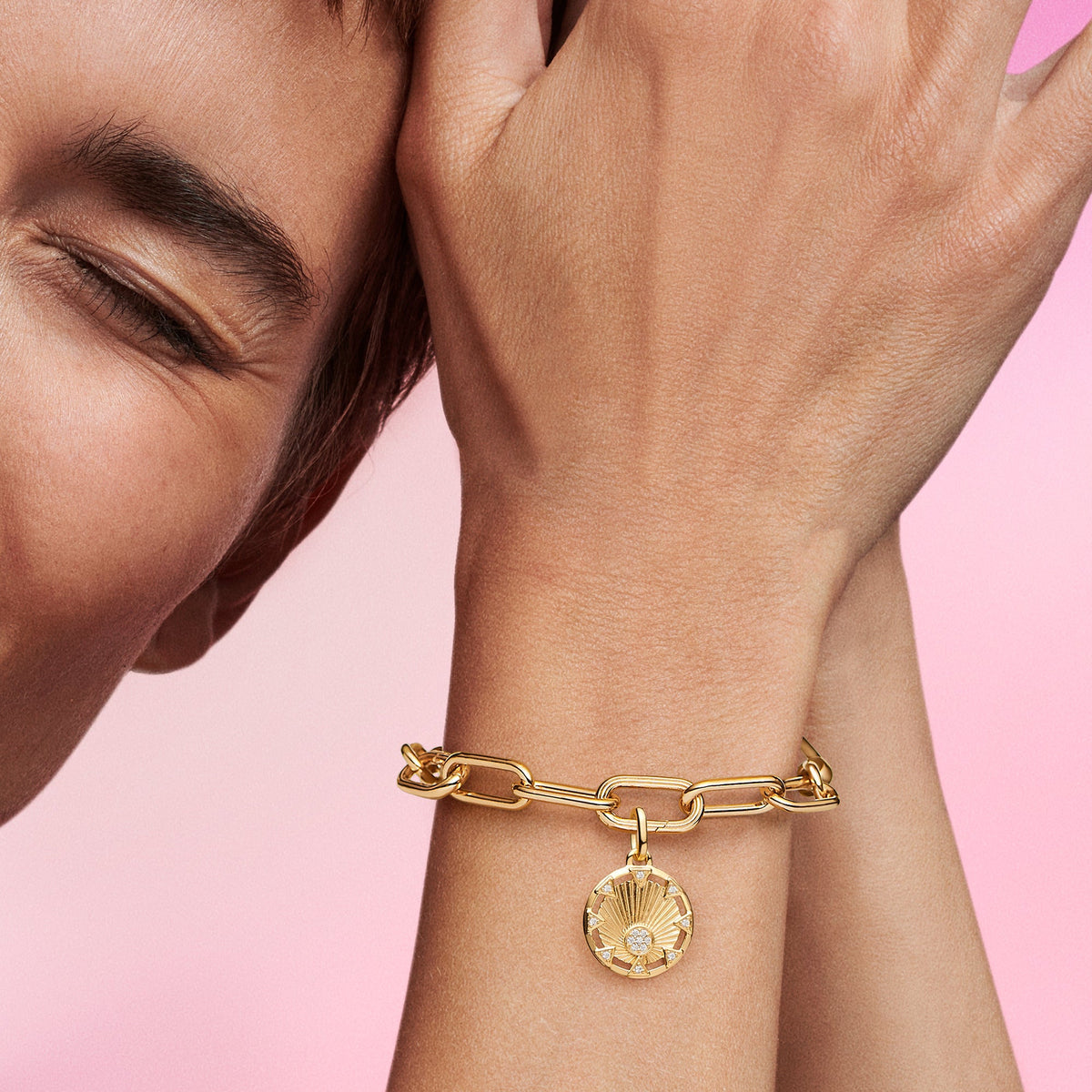 Pandora Charm Featuring ME Power of the Light Sun Medallion