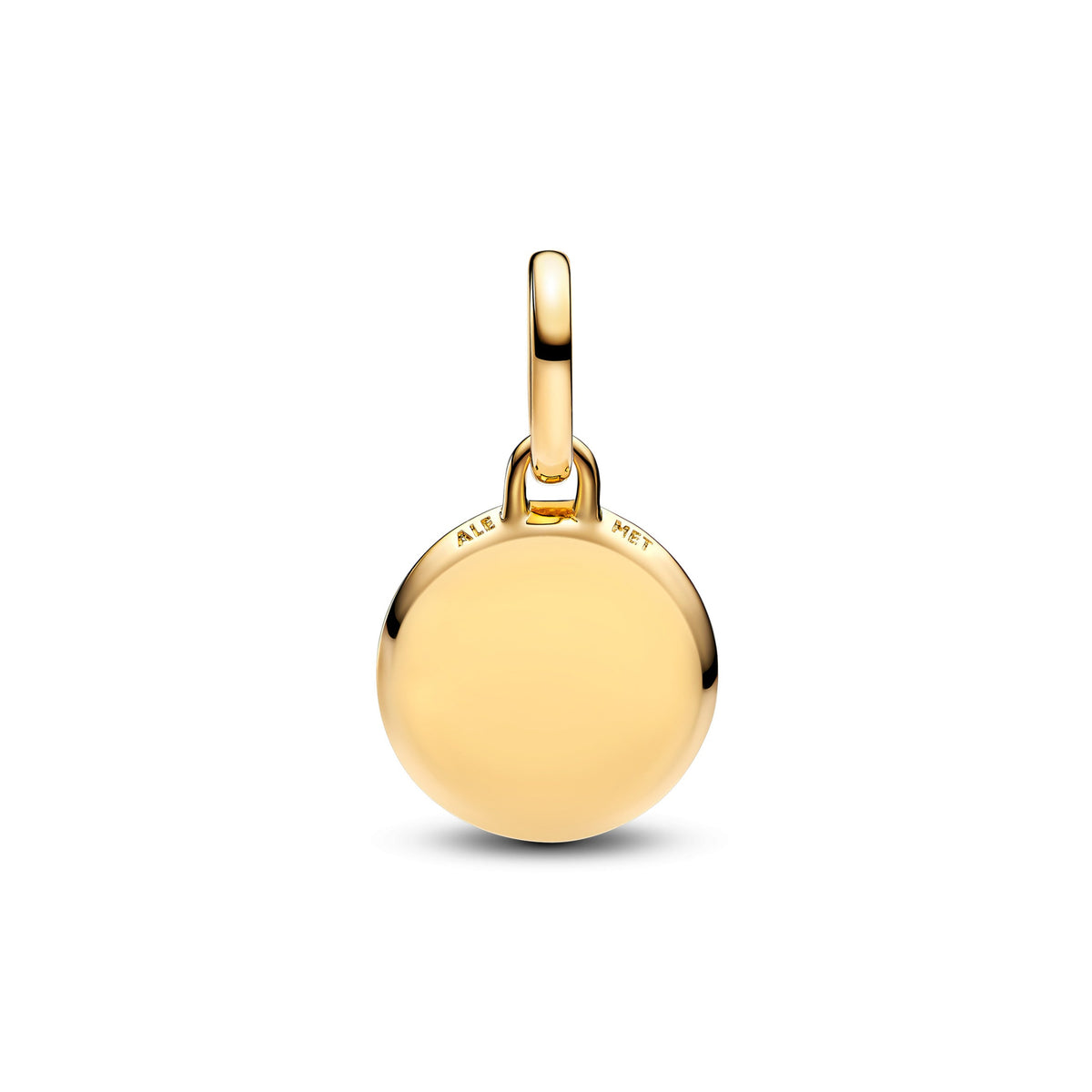 Pandora Charm Featuring Green Engravable Mini Medallion