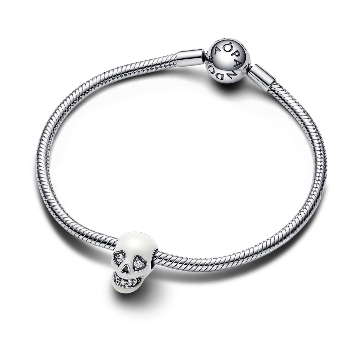 Pandora Charm Featuring Glow-in-the-dark Sparkling Skull