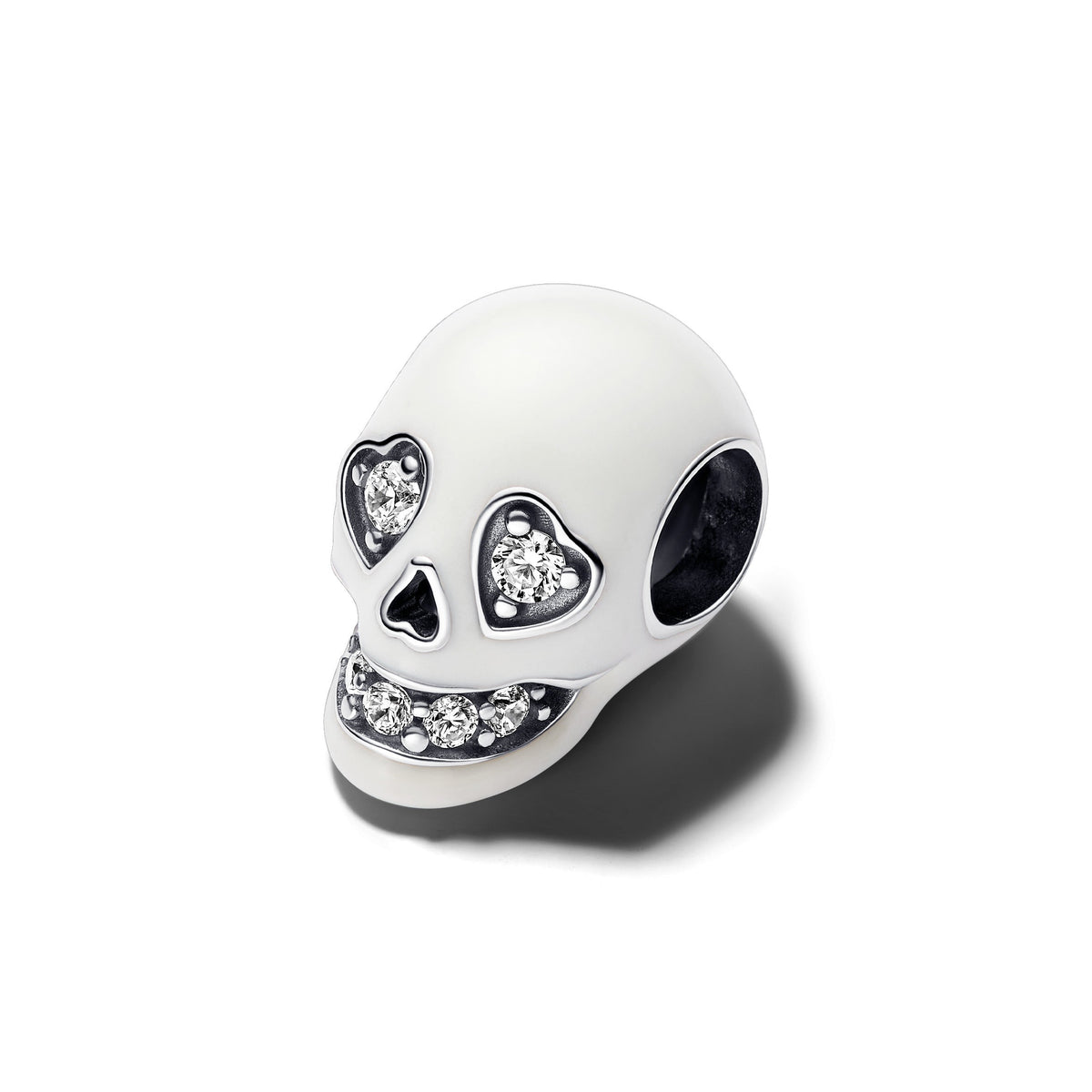 Pandora Charm Featuring Glow-in-the-dark Sparkling Skull