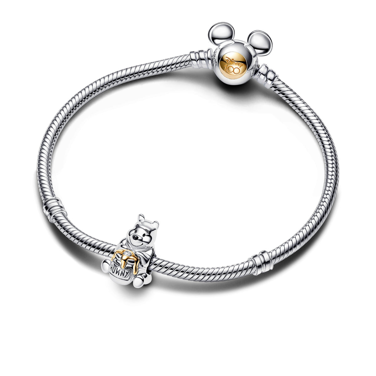 Pandora Charm Featuring Disney 100th Anniversary Winnie the Pooh Lab-created Diamond Dangle