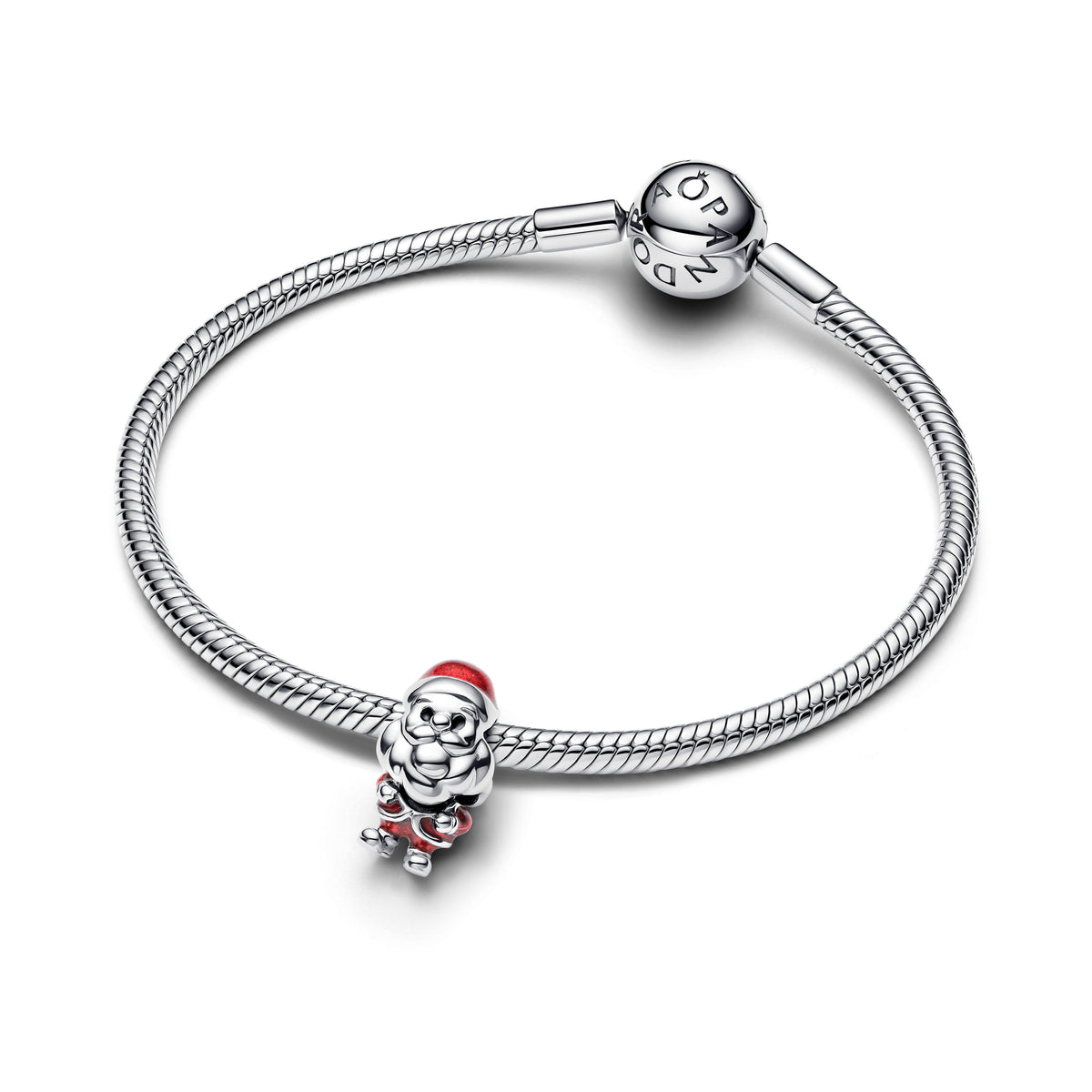 Pandora Charm Featuring Playful Santa
