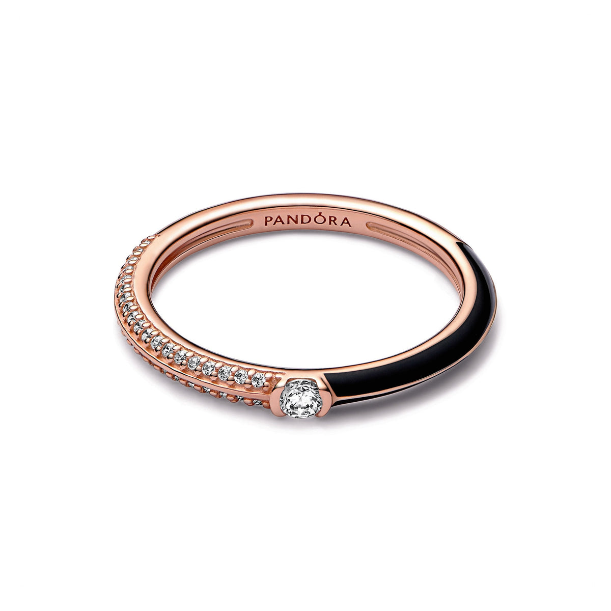Pandora Ring Featuring ME Pavé & Black Dual