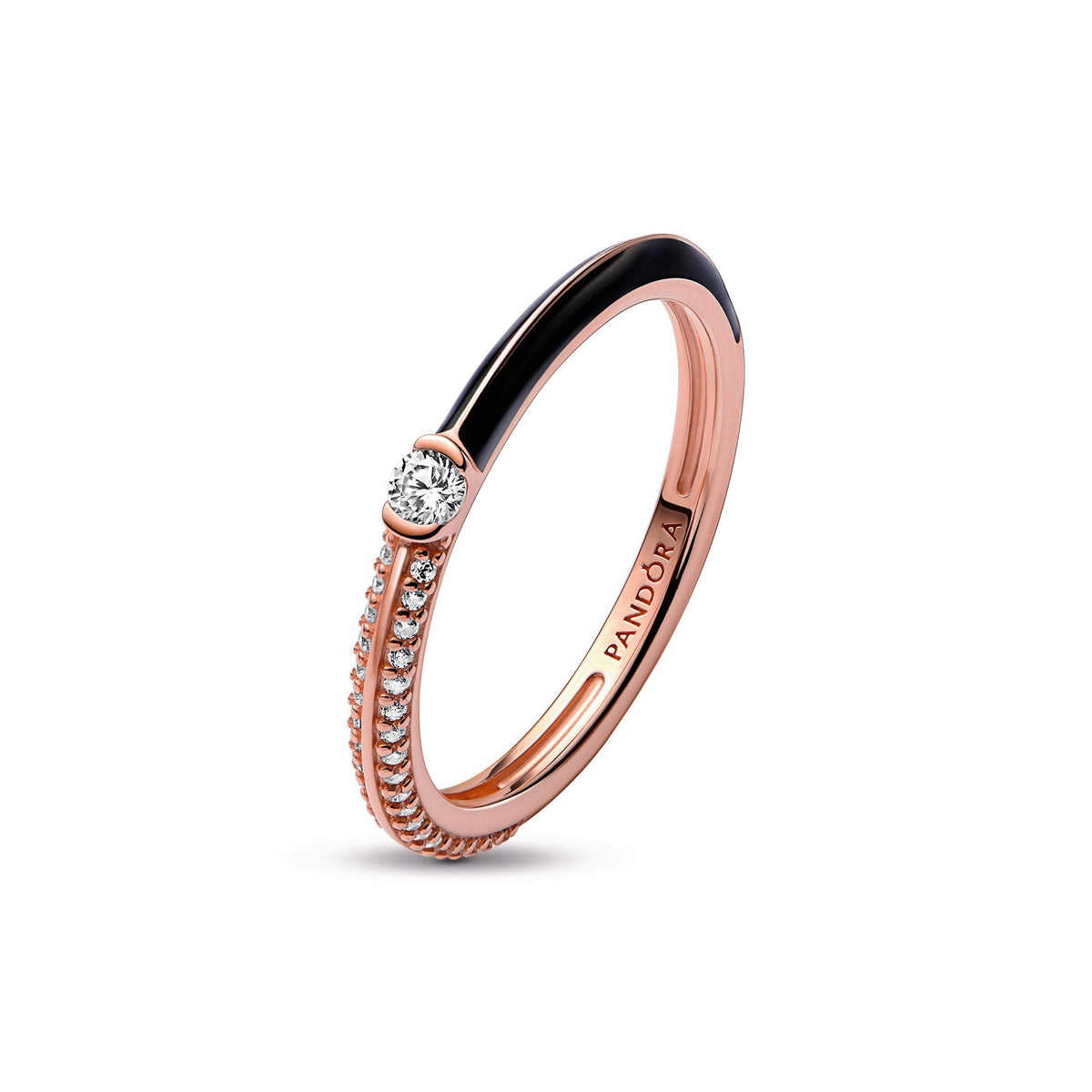 Pandora Ring Featuring ME Pavé & Black Dual