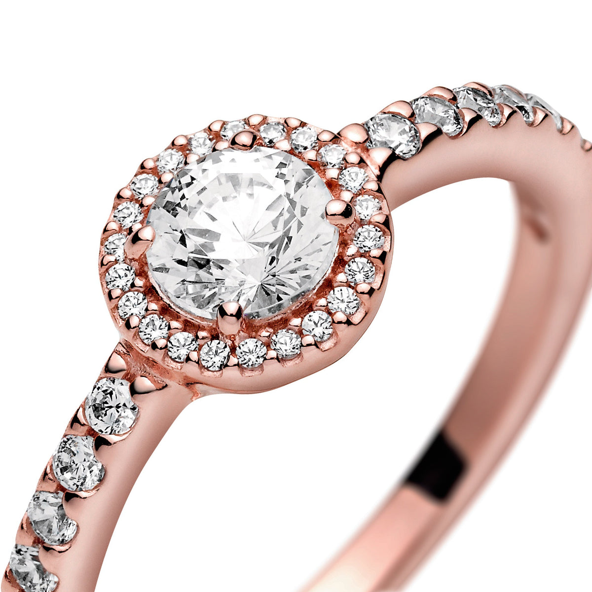 Pandora Ring Featuring Classic Sparkle Halo