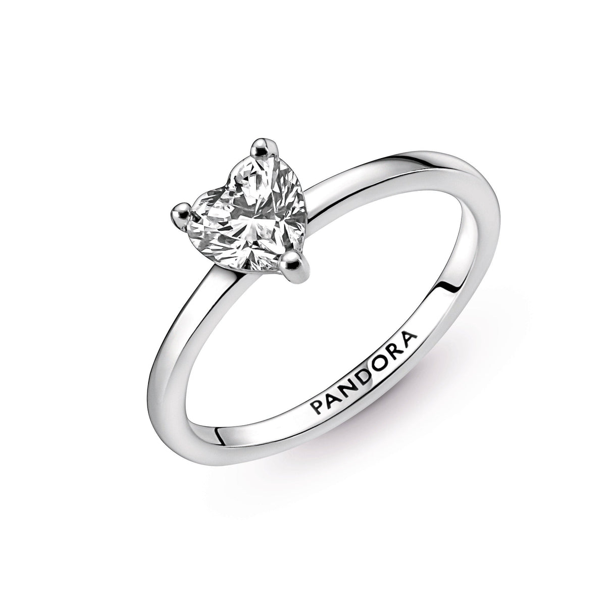 Pandora Ring Featuring Sparkling Heart Solitaire