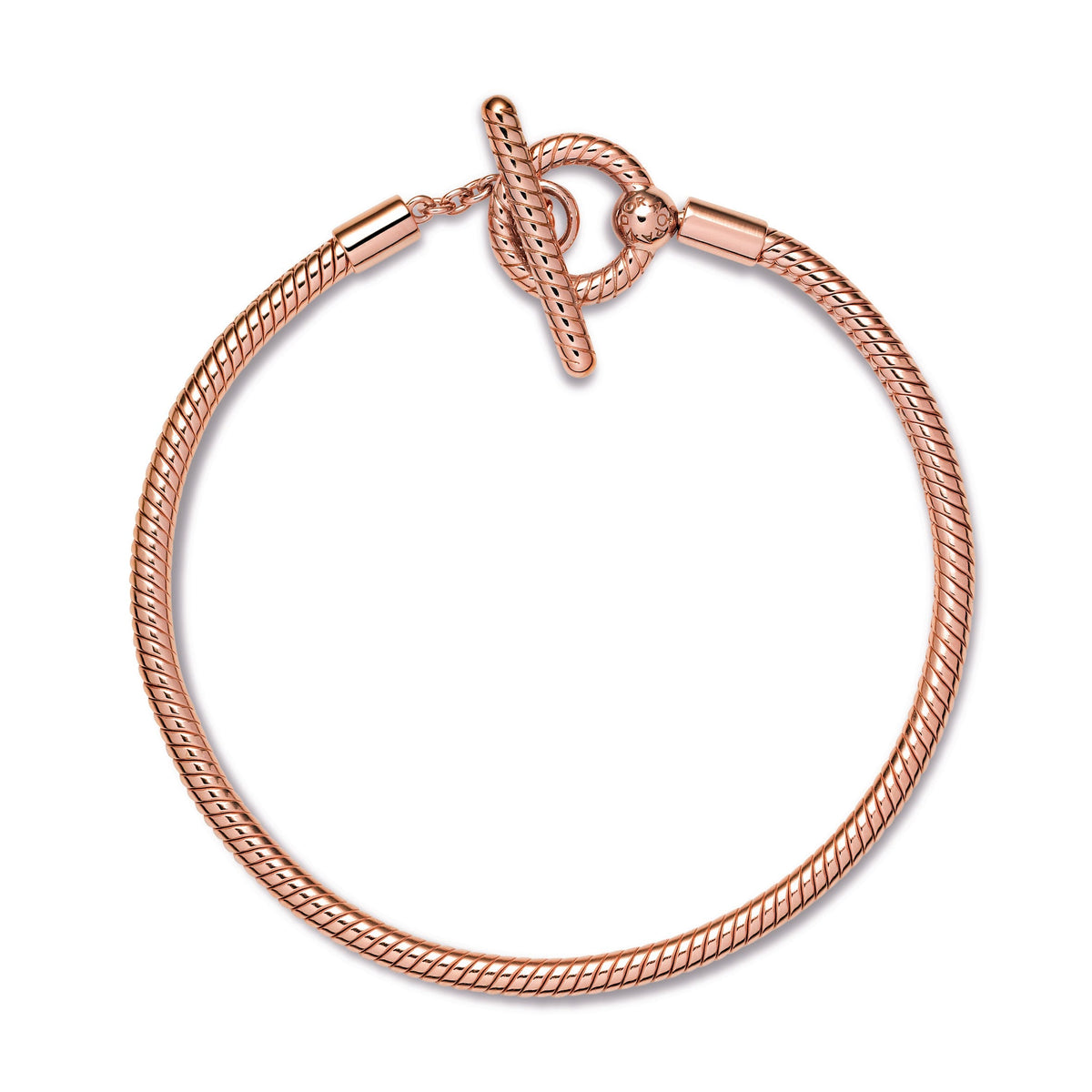 Pandora Bracelet Featuring Moments T-Bar Snake Chain