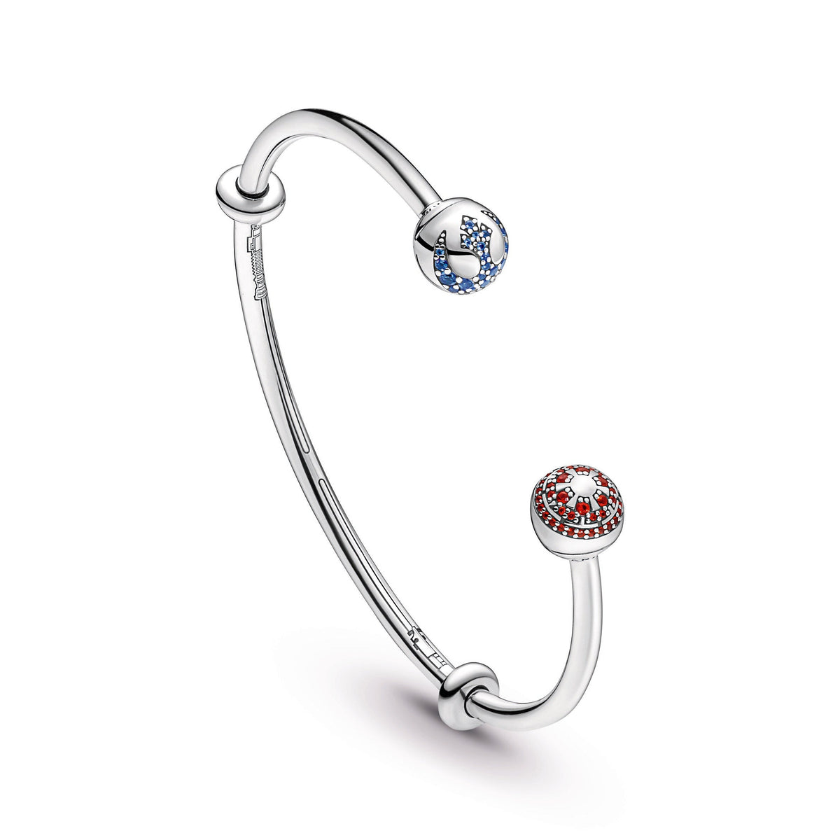Pandora Bracelet Featuring Moments Star Wars™ Light & Dark Side Logo Open Bangle