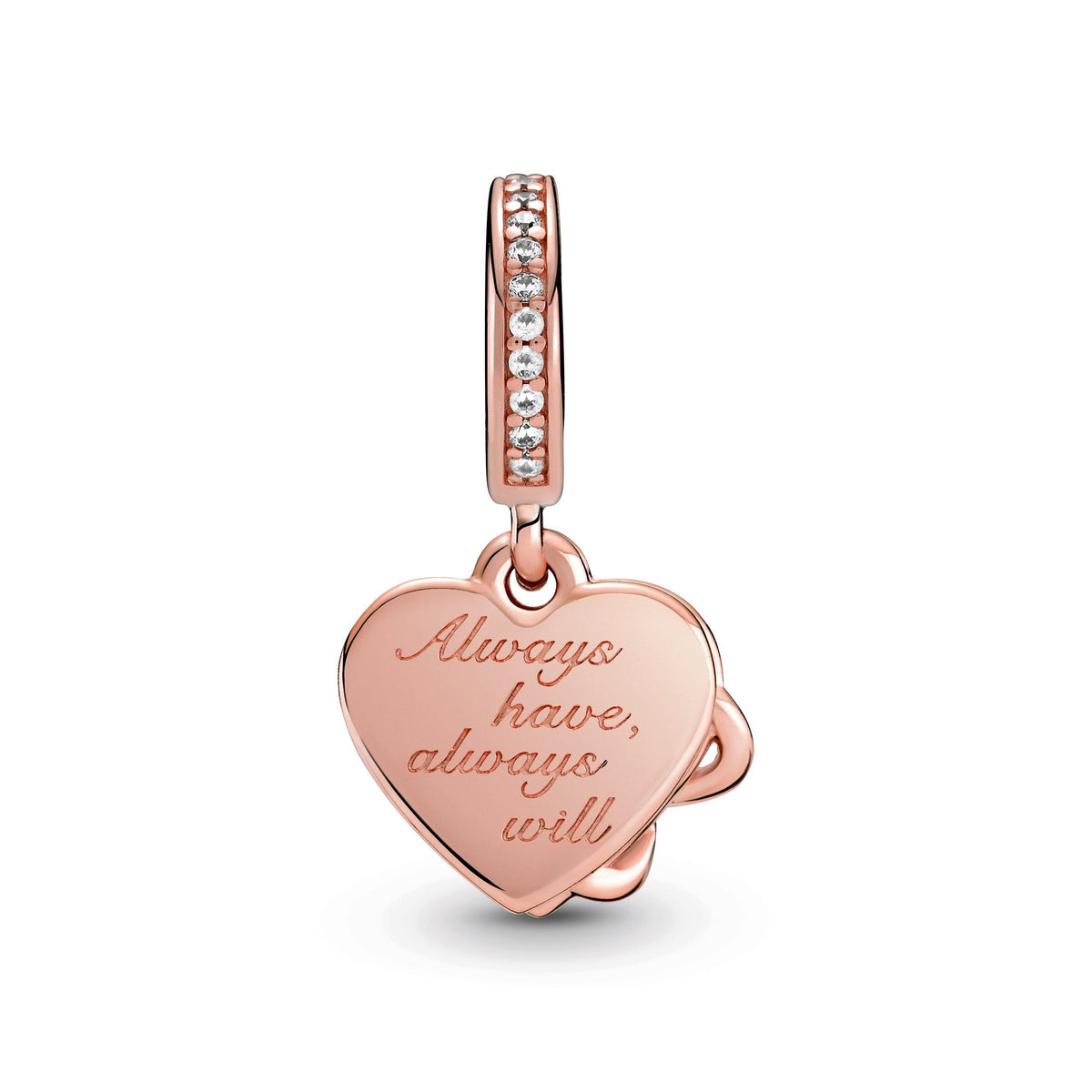 Pandora Charm Featuring Love You Infinity Heart Dangle