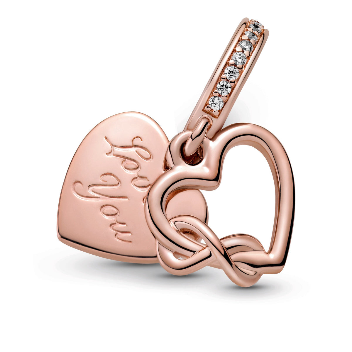 Pandora Charm Featuring Love You Infinity Heart Dangle