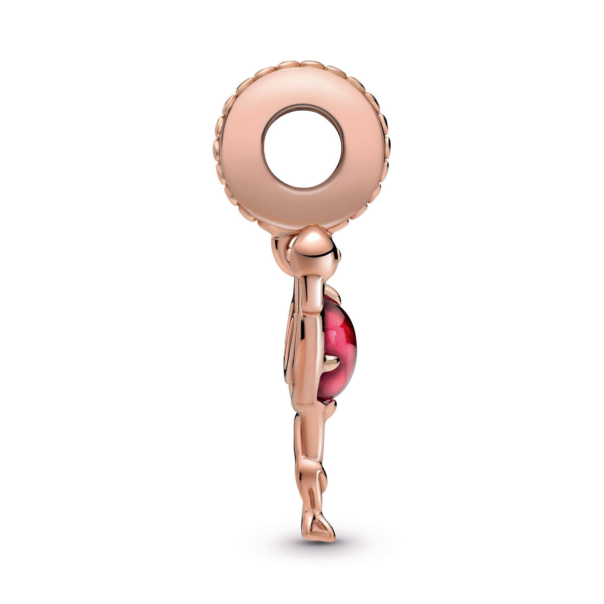 Pandora Charm Featuring Pink Murano Glass Flamingo Dangle