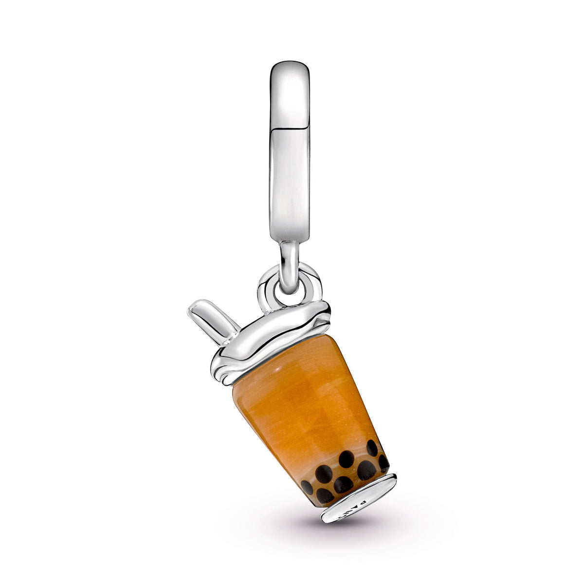 Pandora Charm Featuring Murano Glass Bubble Tea Dangle