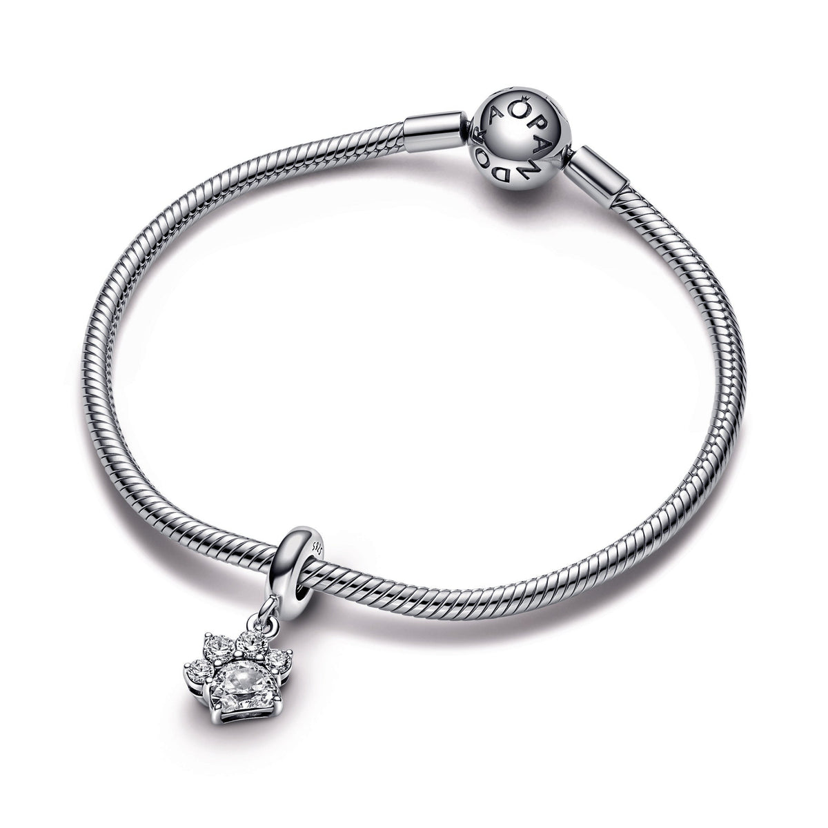 Pandora Charm Featuring Sparkling Pet Paw Print Dangle