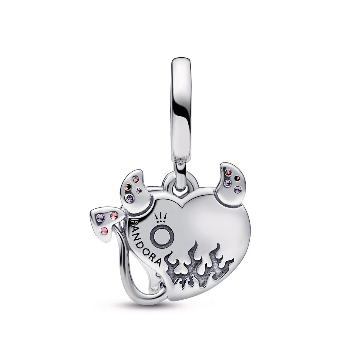 Pandora Devil Heart Double Dangle Charm