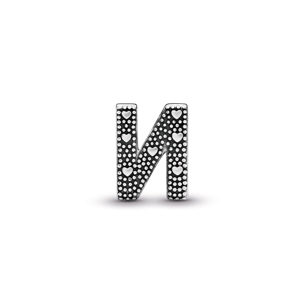 Pandora Charm Featuring Letter N Alphabet