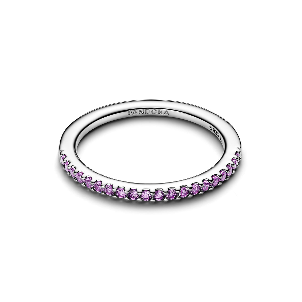 Pandora Sparkling Purple Half-Eternity Band Ring