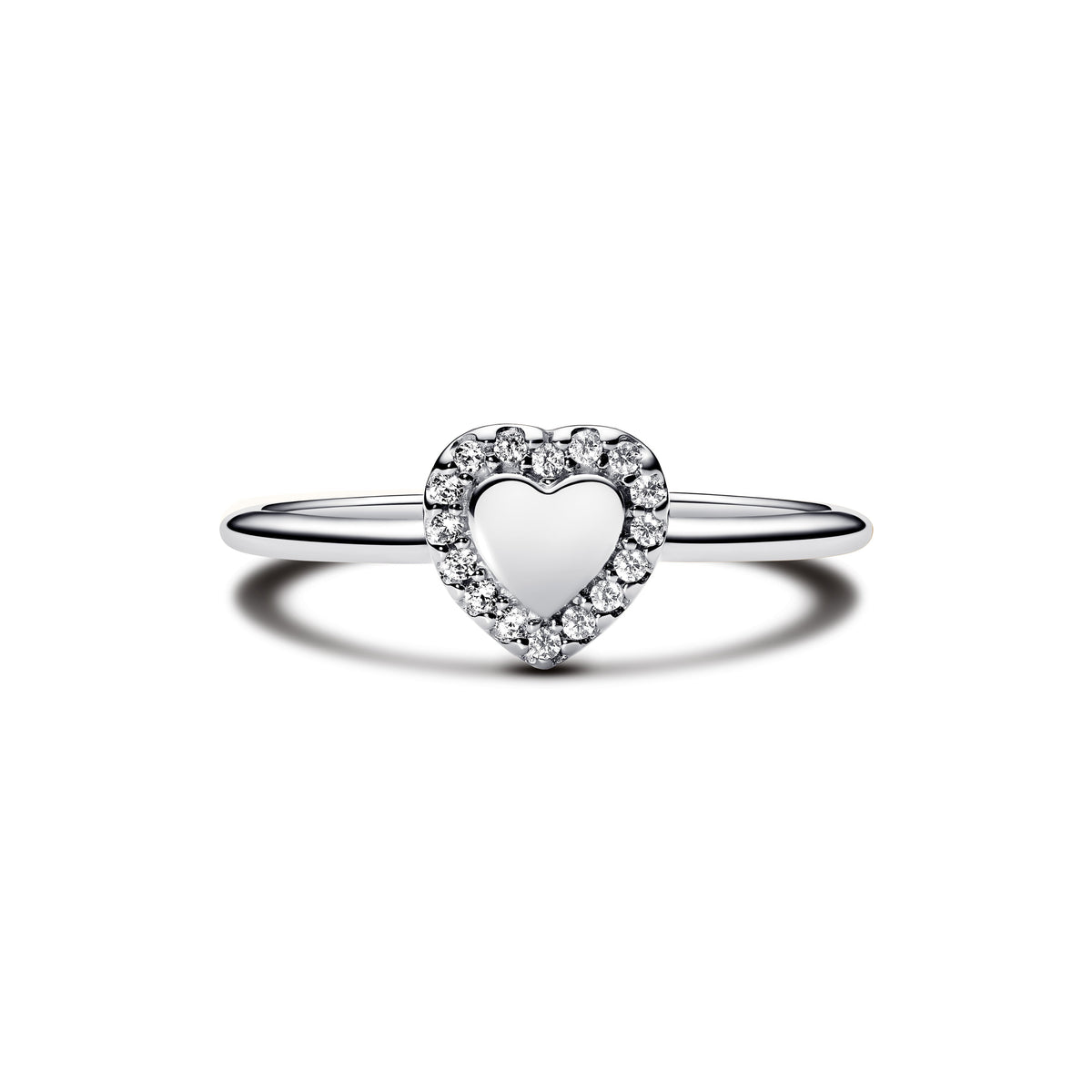 Pandora Engravable Heart Halo Ring